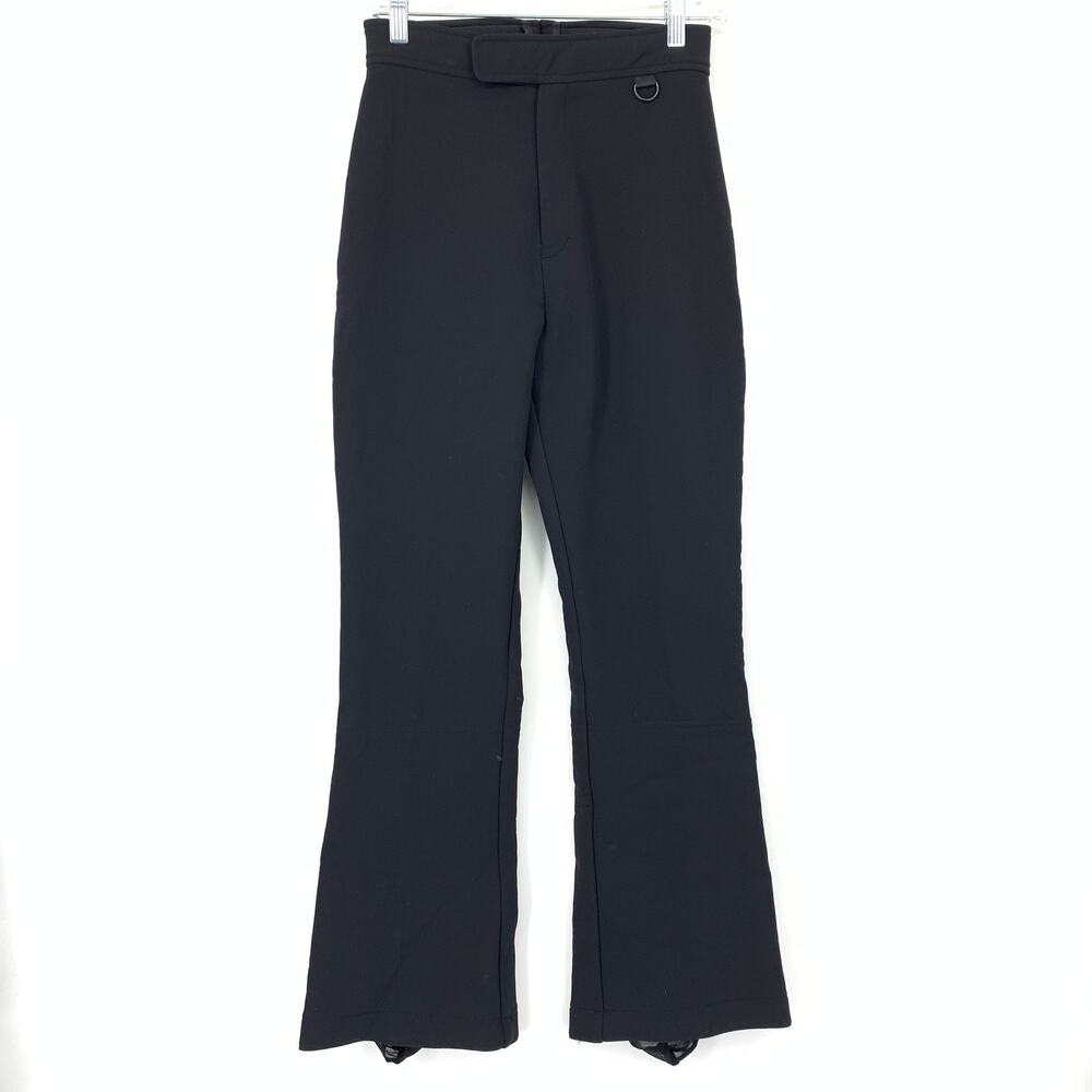 Vintage Schoeller Flare Leg Ski Pants Womens Size 27" Black High Waisted